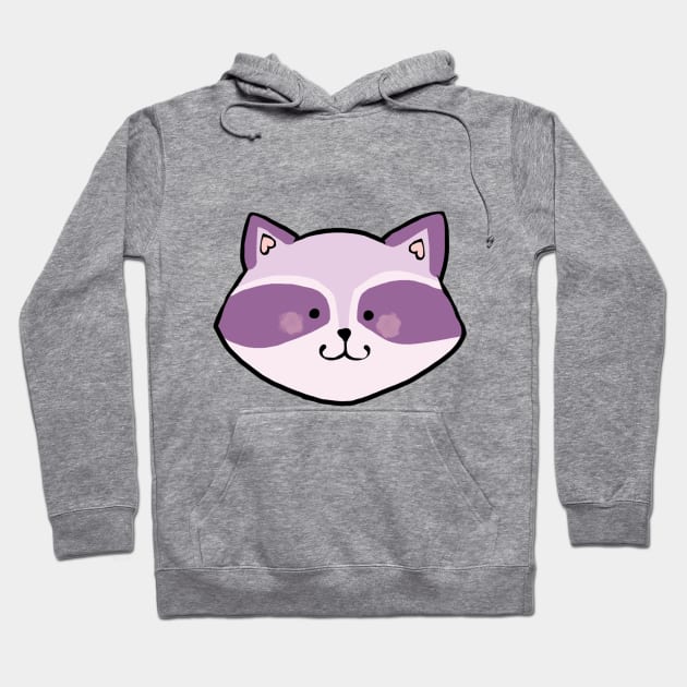 Violet Raccoon Vivi Hoodie by Katatomicart